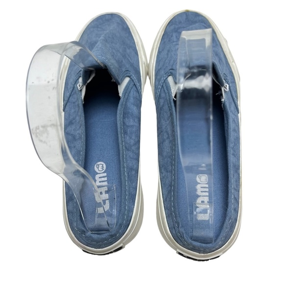 LAM Blue Canvas White Wall Loafers Slip On Mules Flats Casual Shoes sz 7.5 - Picture 7 of 16